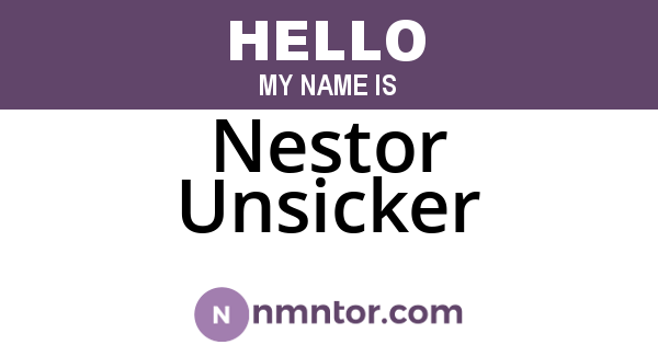 Nestor Unsicker