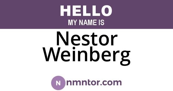 Nestor Weinberg