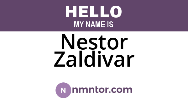 Nestor Zaldivar