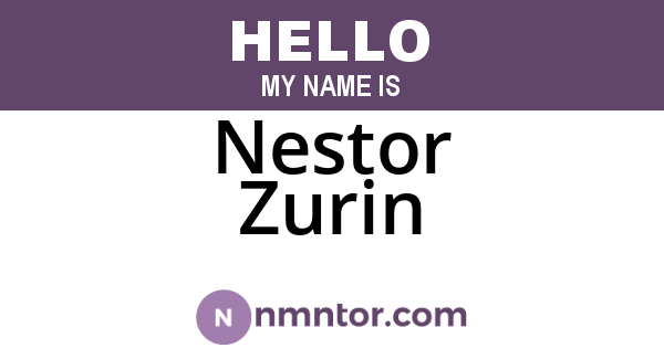 Nestor Zurin