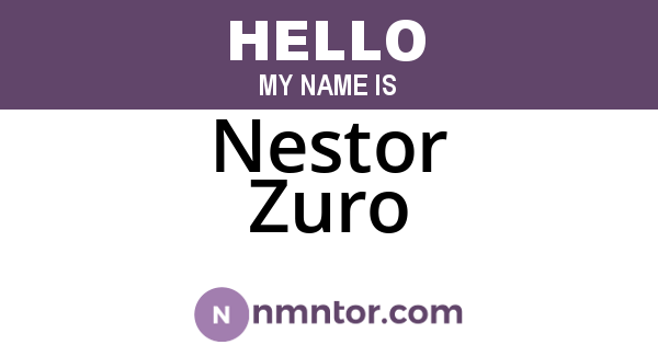 Nestor Zuro