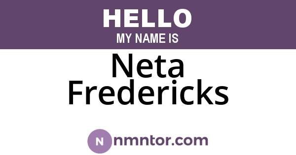 Neta Fredericks