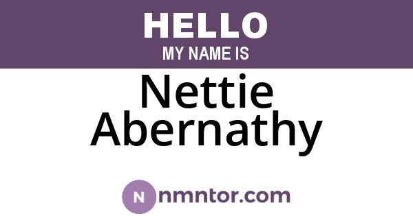 Nettie Abernathy