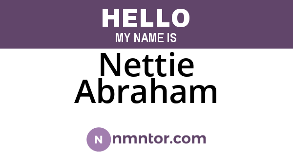 Nettie Abraham
