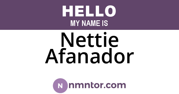 Nettie Afanador