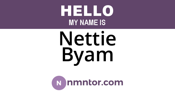 Nettie Byam