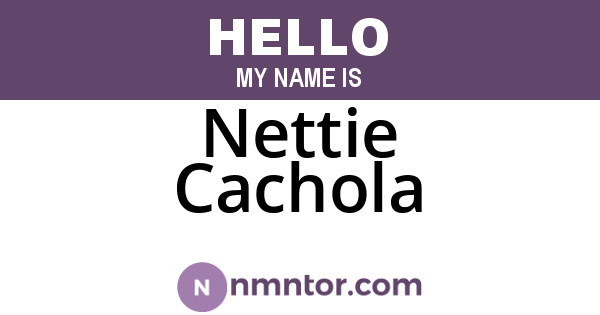 Nettie Cachola