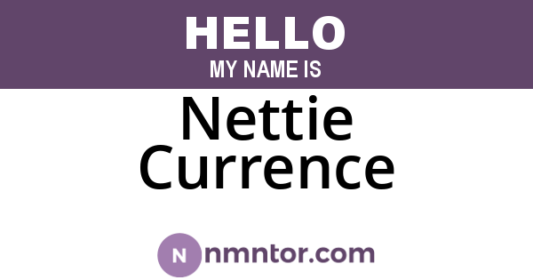 Nettie Currence