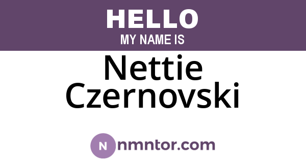 Nettie Czernovski