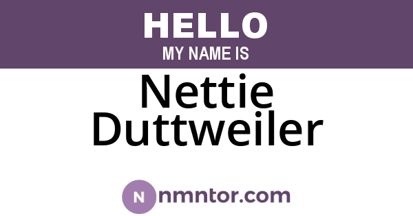 Nettie Duttweiler