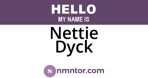 Nettie Dyck
