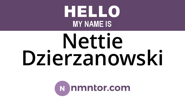 Nettie Dzierzanowski