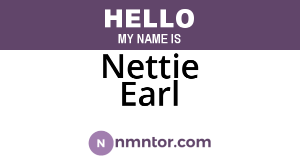 Nettie Earl