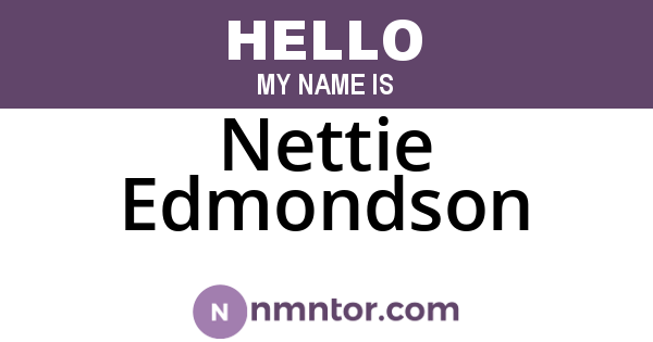 Nettie Edmondson