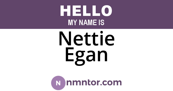 Nettie Egan
