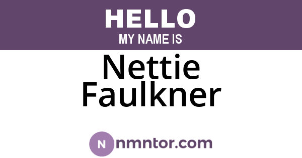 Nettie Faulkner
