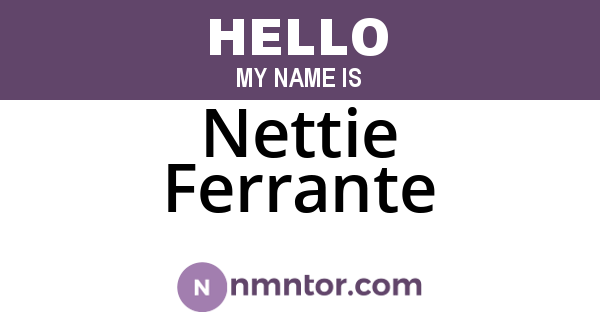 Nettie Ferrante