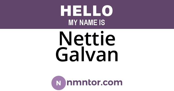 Nettie Galvan