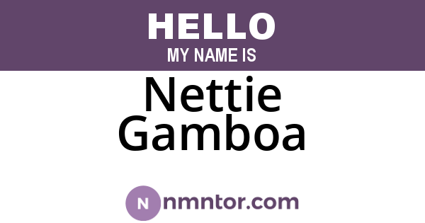 Nettie Gamboa