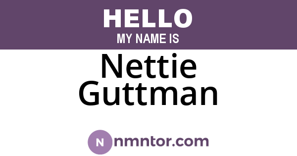 Nettie Guttman