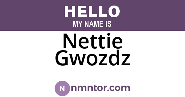 Nettie Gwozdz