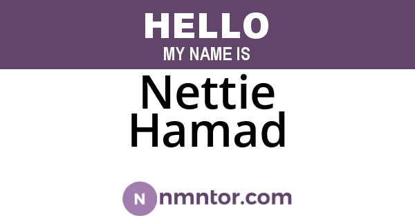Nettie Hamad