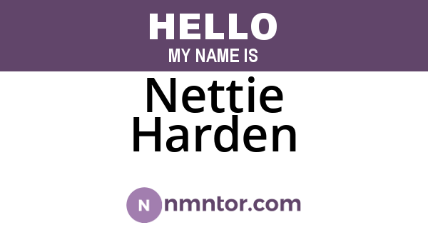 Nettie Harden