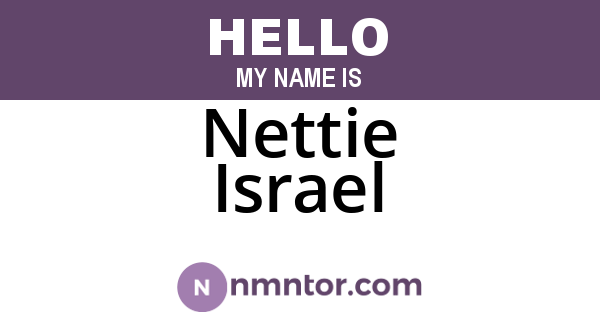 Nettie Israel