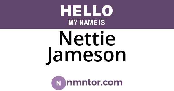 Nettie Jameson