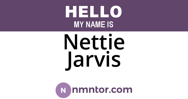 Nettie Jarvis