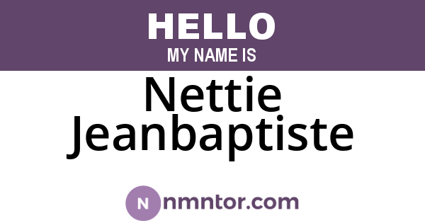 Nettie Jeanbaptiste