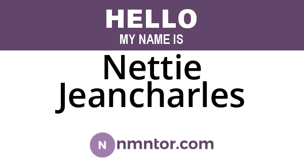 Nettie Jeancharles
