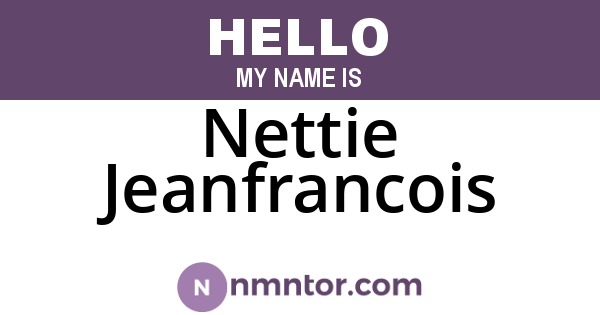 Nettie Jeanfrancois