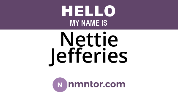 Nettie Jefferies
