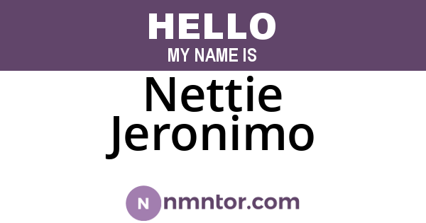 Nettie Jeronimo