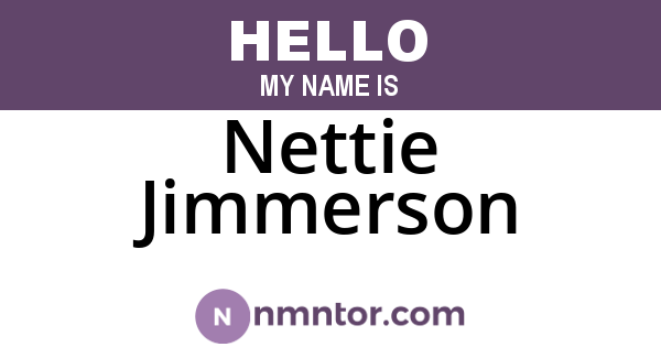 Nettie Jimmerson