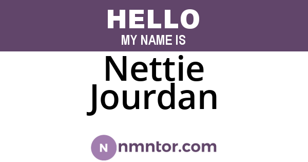Nettie Jourdan