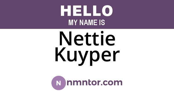 Nettie Kuyper