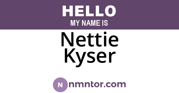 Nettie Kyser