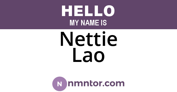 Nettie Lao