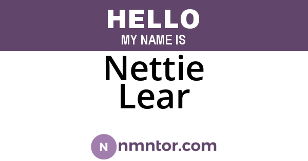 Nettie Lear