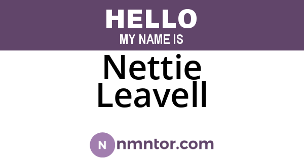 Nettie Leavell