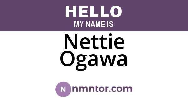 Nettie Ogawa