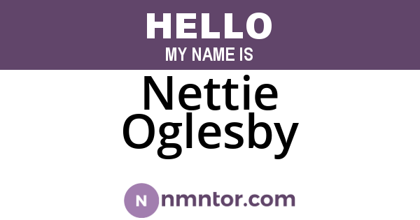 Nettie Oglesby