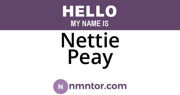 Nettie Peay