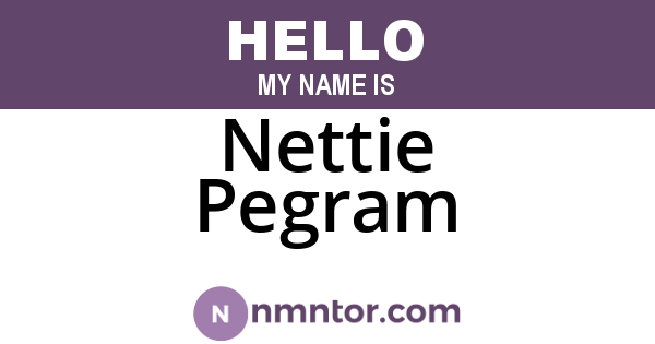 Nettie Pegram
