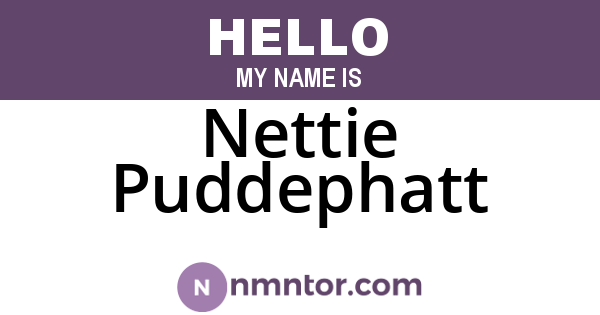 Nettie Puddephatt