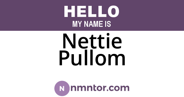 Nettie Pullom