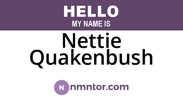 Nettie Quakenbush