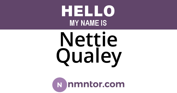 Nettie Qualey